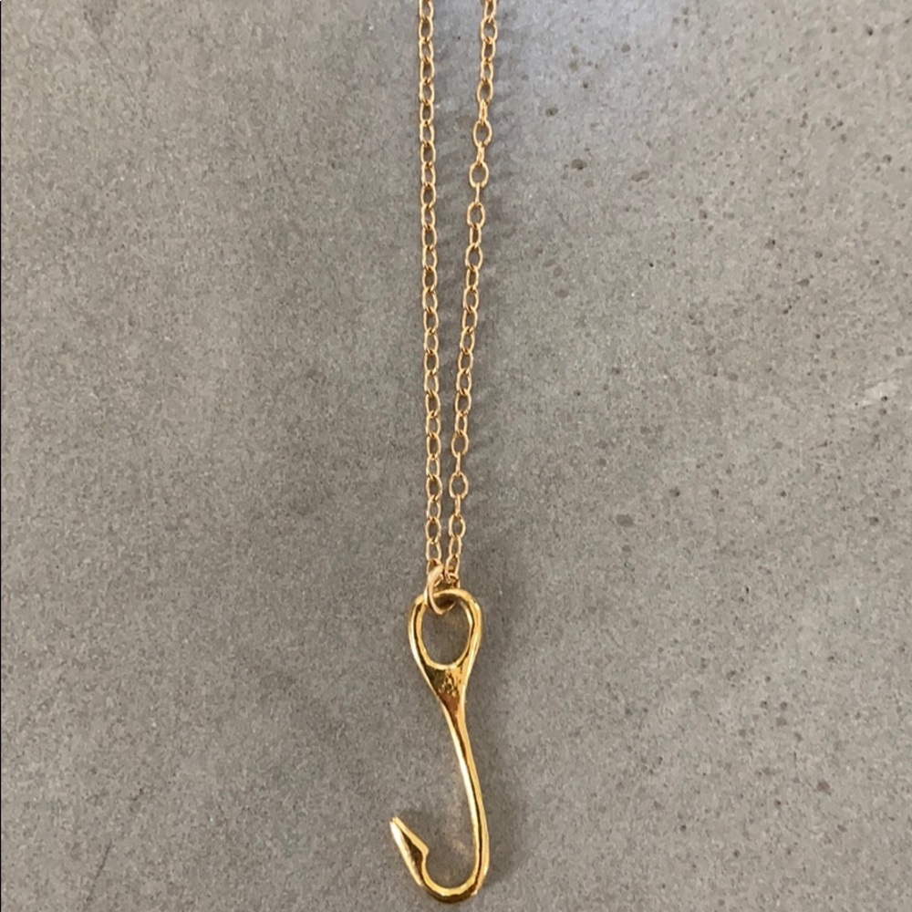 Hook charm necklace